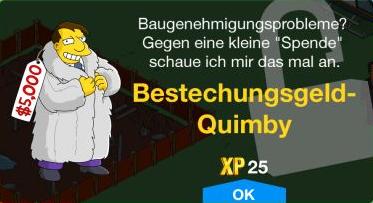 Bestechungsgeld Quimby