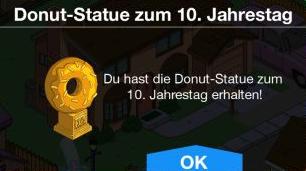 goldene Donut Statue