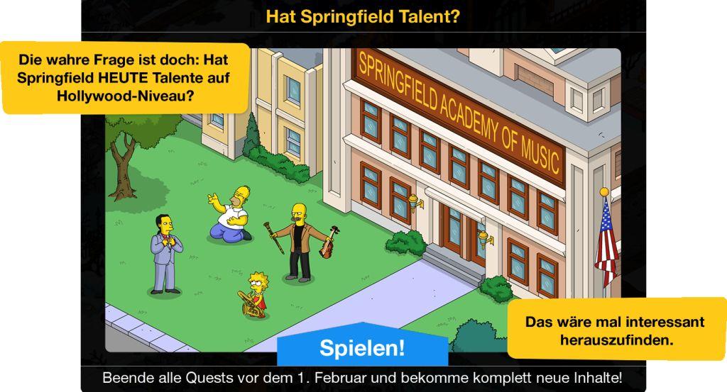Hat Springfield Talent Beginn
