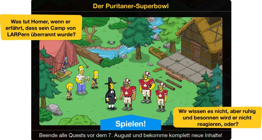 Der Puritaner Superbowl Beginn