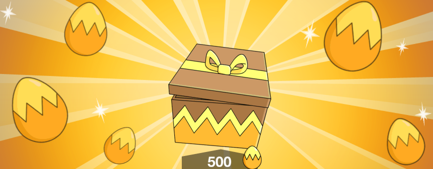 Goldene Geschenkbox