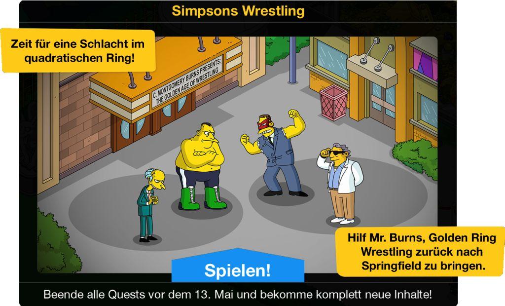 Simpsons Wrestling Beginn