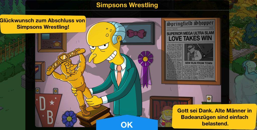 Simpsons Wrestling Ende